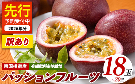 【2026年 発送】【訳あり】パッションフルーツ 18～20玉(マンゴーの森/IB040-009) ワケアリ わけあり 規格外 規格外品 農家直送 産地直送 新鮮 パッション フルーツ 果物 くだもの 南国 夏 旬 トロピカル トロピカルフルーツ 指宿 いぶすき 鹿児島