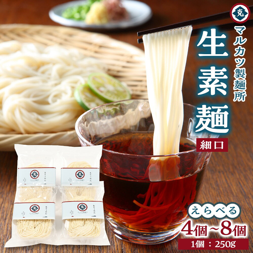 【ふるさと納税】生素麺 (細口) 250g 【4個 ～ 8個】 2～5人家族向け | 小豆島 そうめん そーめん 麺 めん 麺類 お取り寄せ グルメ 人気 おすすめ 香川県