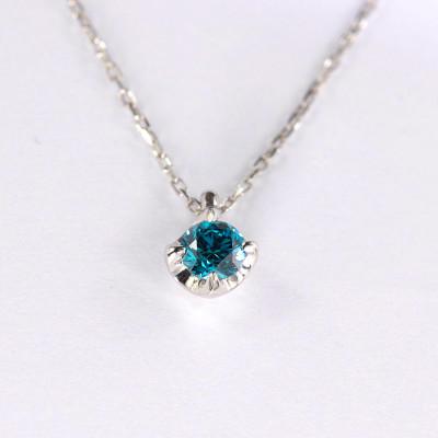 ふるさと納税 富士川町 ブルーダイヤ 0.1CT ダイヤモンド ペンダント P495BD-P |  | 03