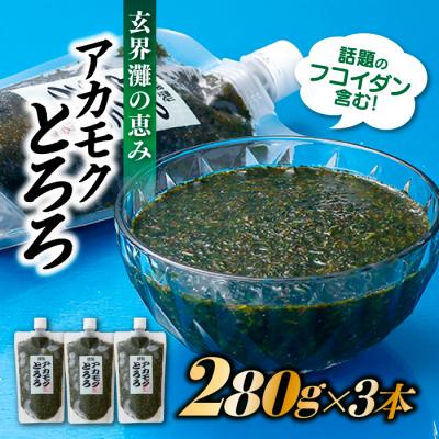 ふるさと納税 新宮町 話題のフコイダン含む!玄界灘の恵みアカモクとろろ(280g×3本).AC205