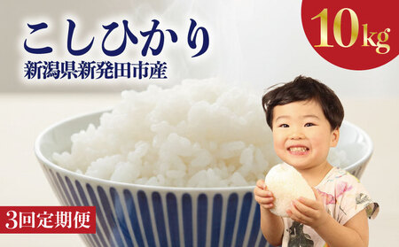 【3回定期便】令和7年産 コシヒカリ 10kg 定期便 精米 白米 【玄米対応不可】