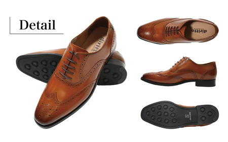 ビジネスシューズ 定番 ディティール ウイングチップ D9602 ブラウン 24.5cm diritto コージ製靴 紳士靴 メンズシューズ メンズ 本革 通勤 革 おしゃれ スーツ ビジネス カジュ