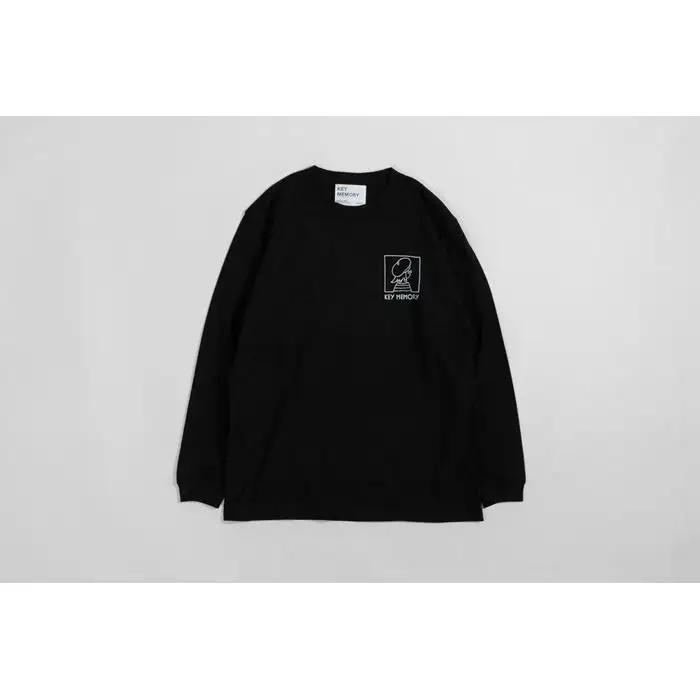 《3》【KEYMEMORY　鎌倉】ウィンドーイラストロングTシャツ　BLACK