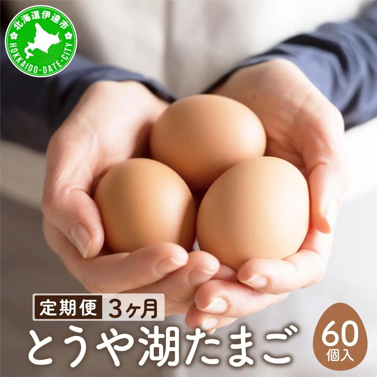 【ふるなびWEEK対象】【3ヵ月 定期便】 北海道 伊達市 とうや湖 卵  60個 入り たまご [5525-0923_FU]