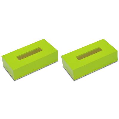 ふるさと納税 海南市 和歌山県海南市 ティッシュBOX カラー グリーン 2個組 すっきりシンプルなティッシュケース