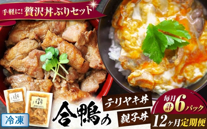 
            【全12回定期便】【冷凍】合鴨親子丼の素・合鴨テリヤキ丼の素 各3 計6パックセット　滋賀県長浜市/株式会社 一湖房 [AQCB023]
          