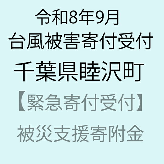 【ふるさと納税】【令和8年9月台風被害支援緊急寄附受付】千葉県睦沢町災害応援寄附金（返礼品はありません）