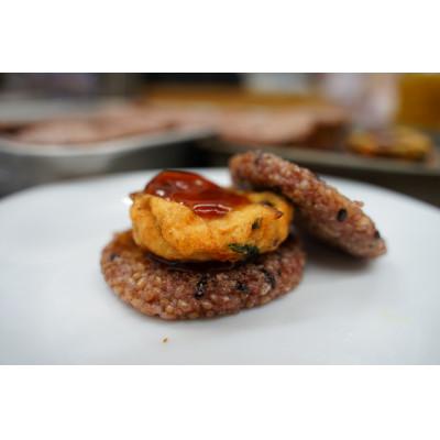 ふるさと納税 伊賀市 咲花の伊賀米コシヒカリ　菜々彩バーガー(玄米バーガー)　8個入り
