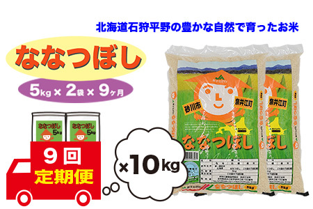 【定期便9回】北海道奈井江町　ななつぼし　10kg