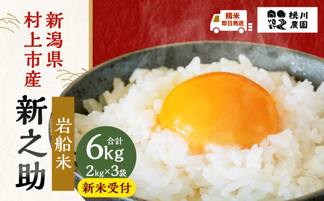 
            【新米受付・令和7年産米】NA4100 新潟県村上市産 新之助 6kg
          
