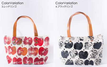 tote bag  L ブラックリンゴ トートバッグ バッグ