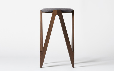 CO･DA･MA High Stool＜ウォールナット＞（NC-126 グレー）