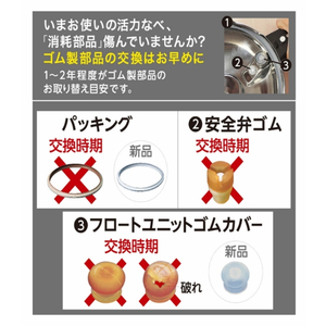 [ ゼロ活力なべ ZK型専用部品（L・M用） セット ] 圧力鍋 部品 アサヒ軽金属