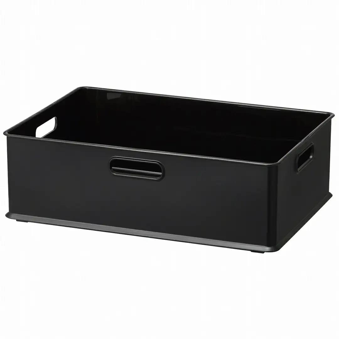 収納ボックス インボックス Ｍ ブラック 3個セット 取っ手付 収納ボックス 衣類 収納ケース カラーボックス おもちゃ収納 押し入れ収納 新生活 一人暮らし 【010S070】