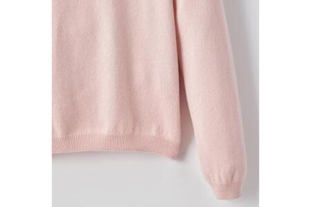 ベビーカシミヤ　クルーネックセーター　レディース　Lサイズ　【ピンク】 【178007-3】 ｶｼﾐﾔ 天然素材 ｾｰﾀｰ 服 国産 国内製造 ﾍﾞﾋﾞｰｶｼﾐﾔ