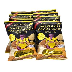 ポテトチップス MARUGOTO KAMIFURANO 黄金の一枚 贅沢 厚切り うすしお 味 100g 8袋 入り ポテト チップス おやつ お菓子 ポテチ 北海道 上富良野 