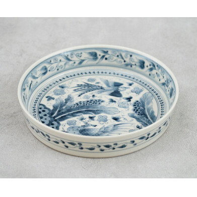 有田焼 坂本窯陶工房 花鳥文水盤型菓子鉢 A300-45_イメージ2