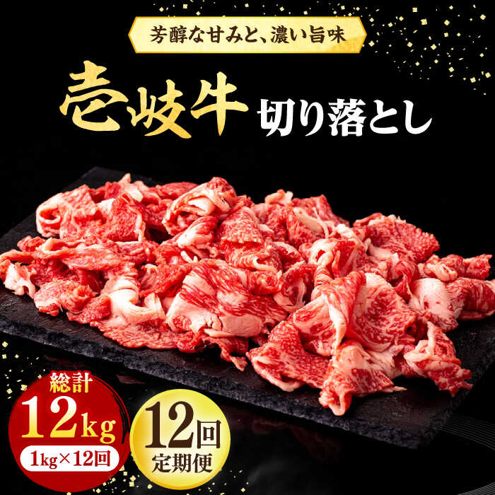 【ふるさと納税】【全12回定期便】 壱岐牛 切り落とし 1kg《壱岐市》【株式会社イチヤマ】[JFE045] 冷凍配送 黒毛和牛 A5ランク 定期便 赤身 肉 牛肉 切落し 牛丼 煮物 煮込み 煮込み料理 すき焼き しゃぶしゃぶ 432000 432000円 すき焼用 しゃぶしゃぶ用 切り落とし