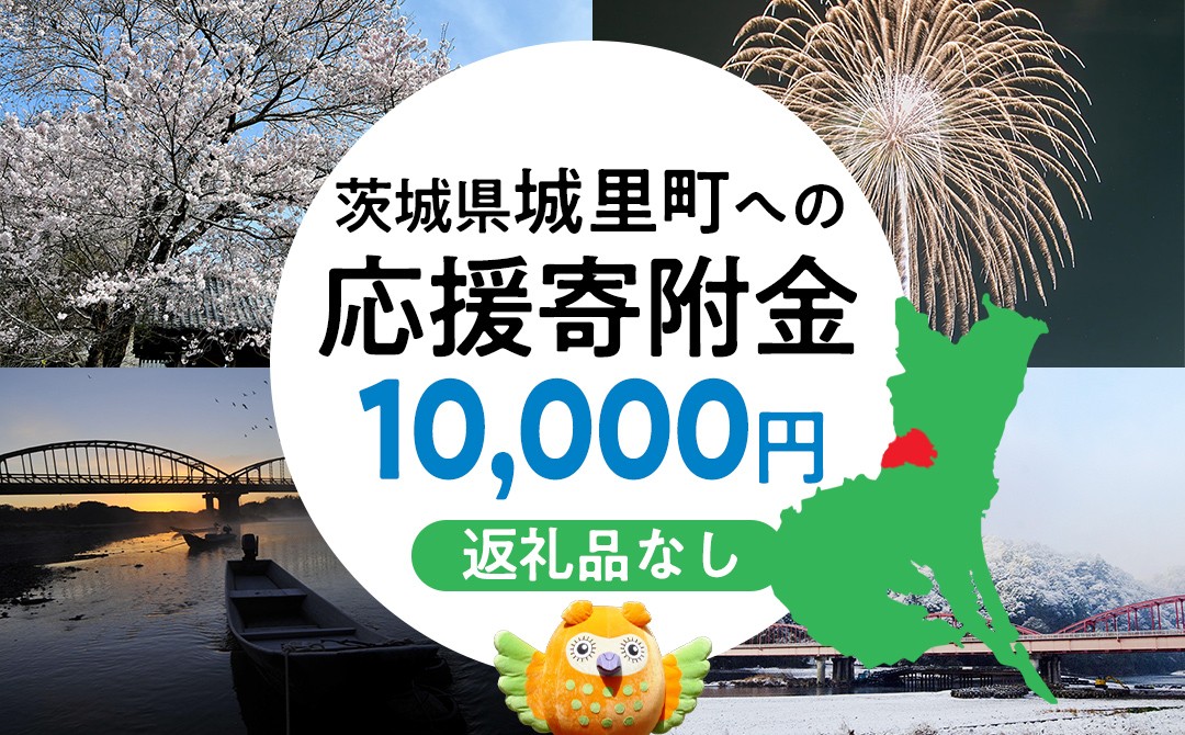 
                  【 返礼品なし 】 茨城県 城里町 ふるさと応援寄附金 ( 10,000円 ) [ZZ003]
                
