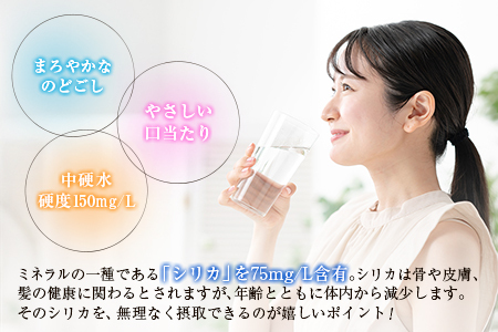 シリカ 朝の天然水 555ml 24本 ラベルレス 中硬水 ミネラルウォーター シリカ水 ケイ素 常温保存 備蓄 防災 宮崎県 霧島連山