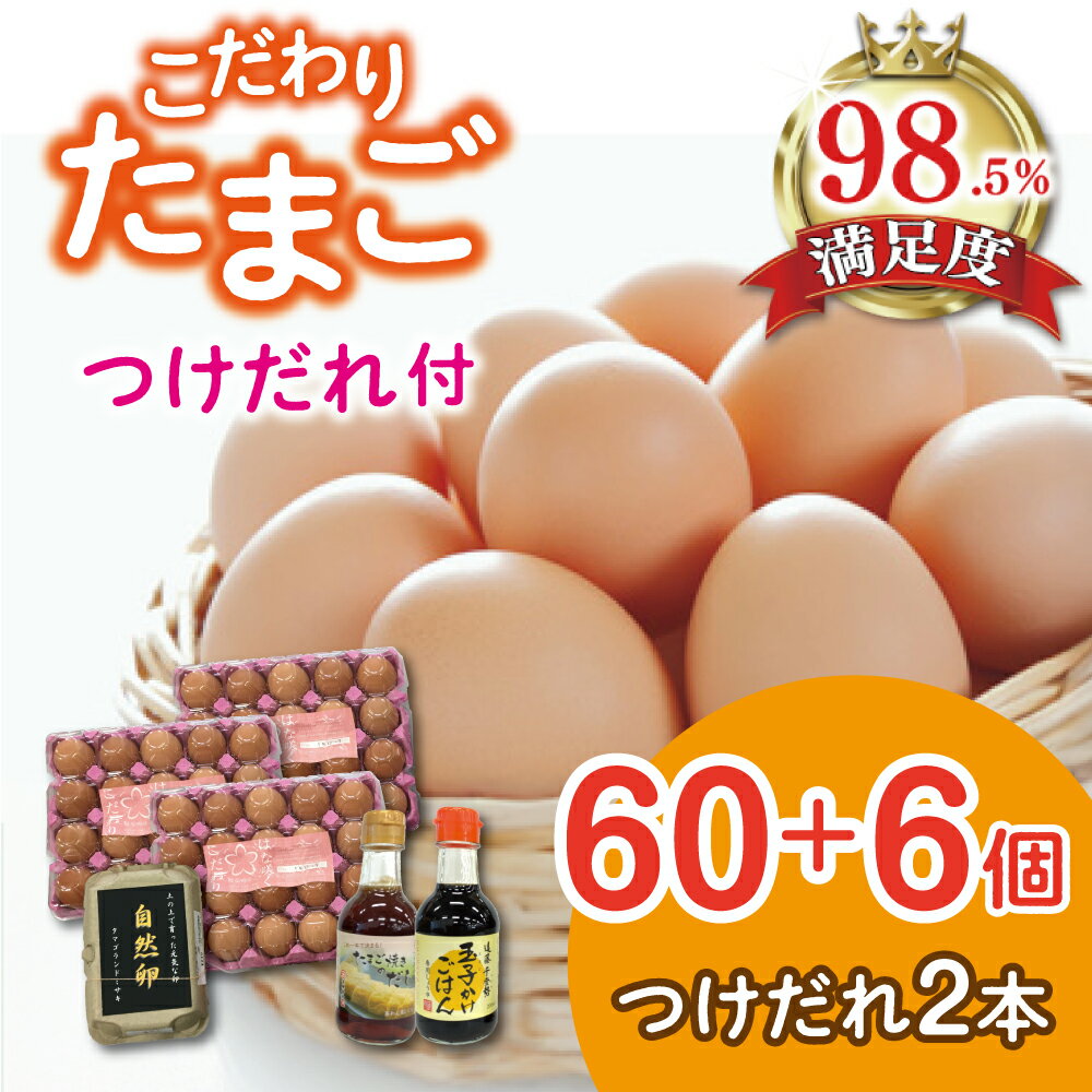 【ふるさと納税】こだわり卵とつけだれのセット【約60個＋つけだれ2本】 御中元 お中元