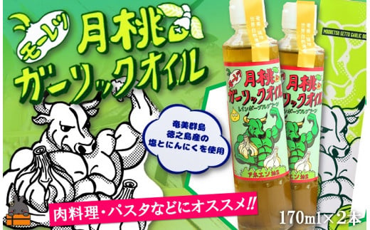 2258 お料理に月桃とにんにくパワー！徳之島モーレツ 月桃ガーリックオイル（170ml×2本）   ( 月桃 にんにく ニンニク オイル エキストラバージンオイル 調味料 アホエン スパイス 料理 