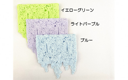 差し込み ショートマフラー 花柄 ( ライトパープル ) | マフラー