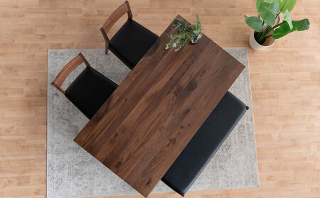 DT01 DC01 BC01 4点 ダイニングセット ウォールナット オールマイティブラック テーブル 椅子 ベンチ