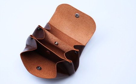 マルチケース 【ブルー】 UNISOLE ｜ 革小物 革 学生ブランド 手づくり おしゃれ 革製品 プレゼント 贈り物 草加レザー 獨協大学 大学生 草加市 埼玉県