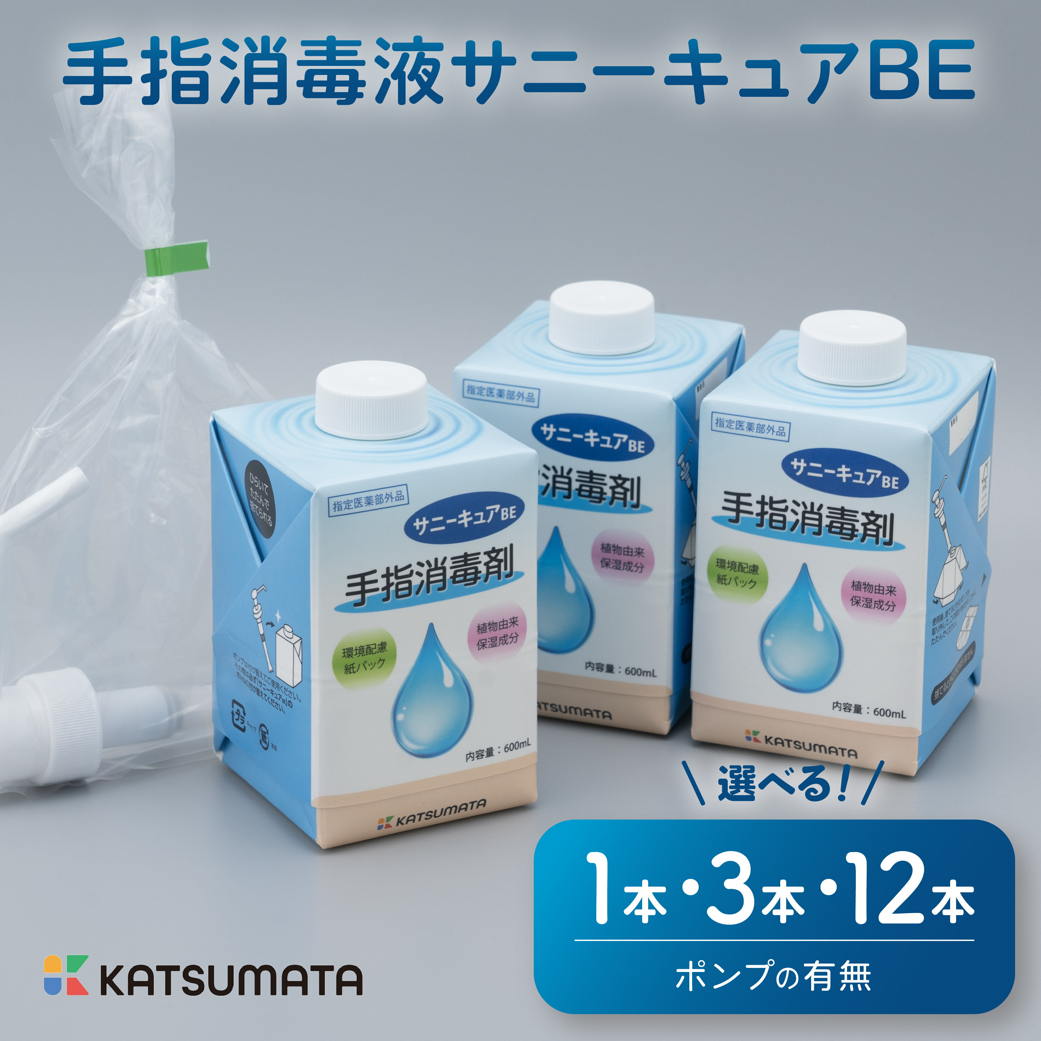 【ふるさと納税】 消毒液 紙パック 選べる 600ml × 1本 3本 12本 手指 消毒剤 消毒 除菌 衛生 ウイルス 対策 ポンプ 有無 コロナ 防災 日用品 便利 保存 サニーキュアBE 静岡 沼津