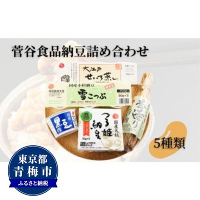【ふるさと納税】菅谷　納豆詰め合わせ 国産 大豆 おすすめ たれ からし アミノ酸 着色料 素材味 受賞 セット 健康 自然