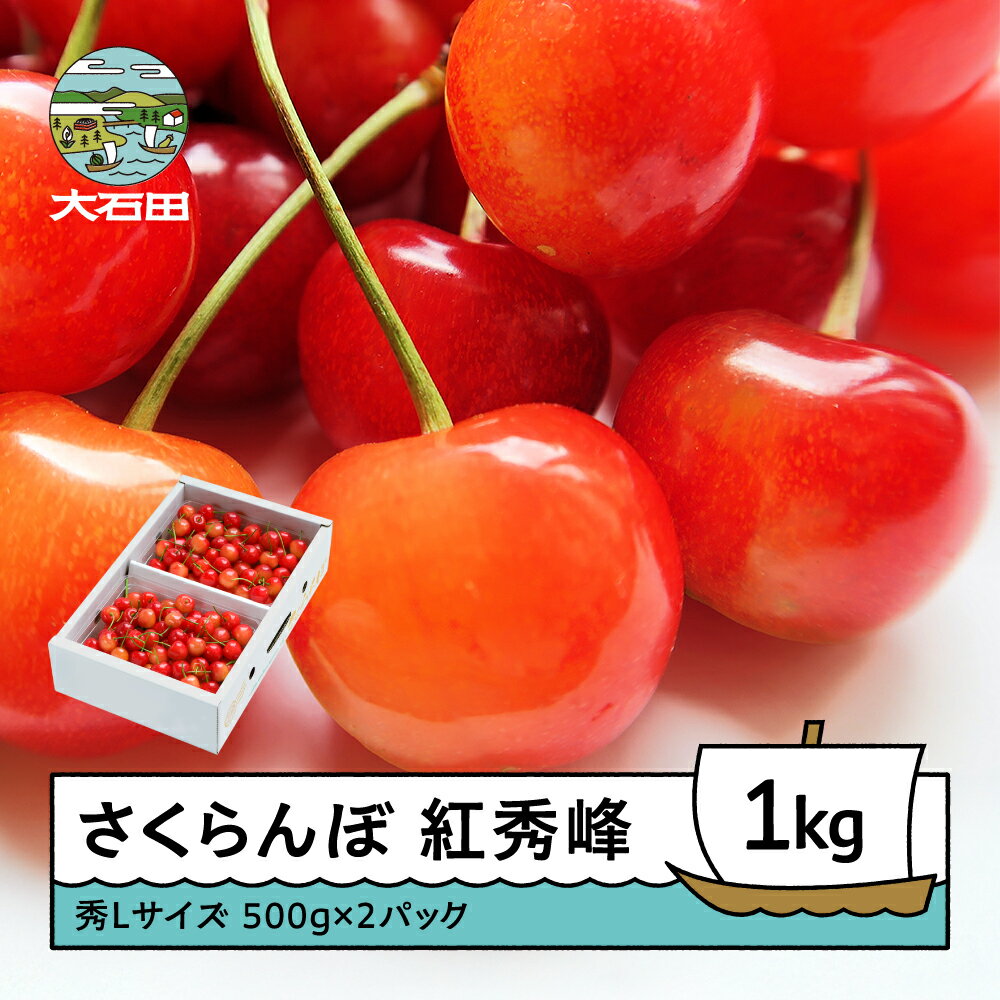 【ふるさと納税】 さくらんぼ 紅秀峰 6月中旬~7月上旬発送 秀Lサイズ 1kg バラ詰め 化粧箱 (500gx2) 2026年産 山形県産 送料無料 サクランボ ns-bsslb1