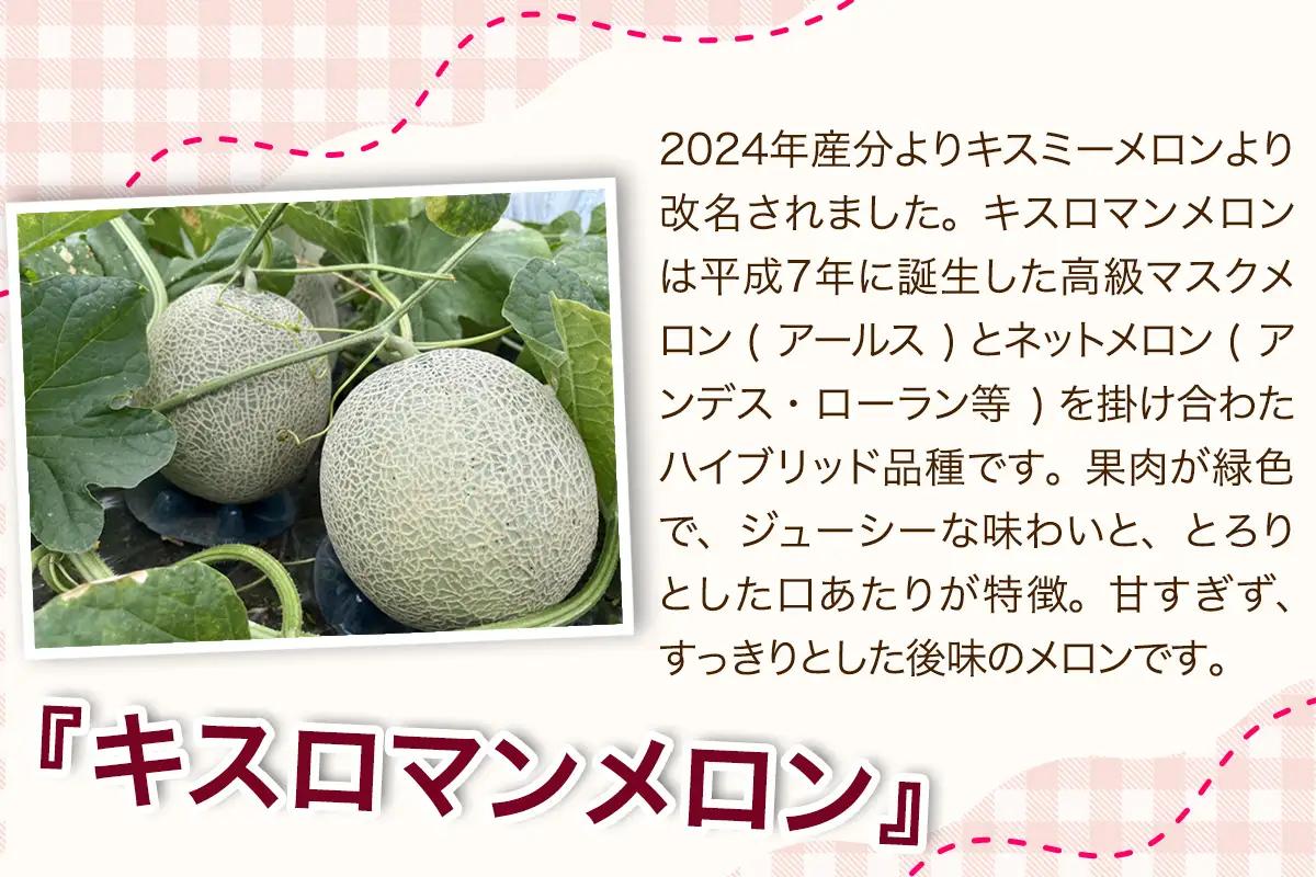 キスロマン メロン 約1.8kg×2玉 [0862]