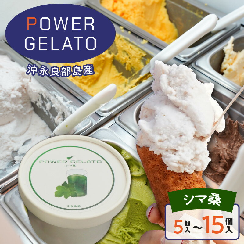 【ふるさと納税】＜選べる＞ POWER GELATO 沖永良部島産 シマ桑 90ml 5個 ～ 15個 ジェラート アイス デザート 氷菓子 菓子 手作り シマ桑 特産品 野菜 新鮮 SDGs 濃厚 おいしい 甘い 冷たい 冷凍 パワージェラート 鹿児島 和泊町 おすすめ ランキング プレゼント ギフト