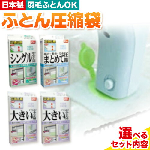 【ふるさと納税】日本製 布団圧縮袋 ふとん 圧縮袋 セット 選べる セット内容 Mサイズ Lサイズ LLサイズ 石崎資材株式会社《30日以内に出荷予定(土日祝除く)》 大阪府 羽曳野市 収納 布団一式 羽毛布団 押し入れ 布団 バルブ スライダー