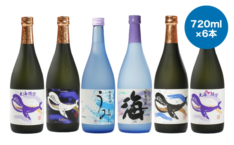 
            2859 【地元特約店限定】 鹿児島の代表酒造・大海酒造 本格芋焼酎をお手軽に呑み比べセット 720ml×6本セット　KN031-012
          
