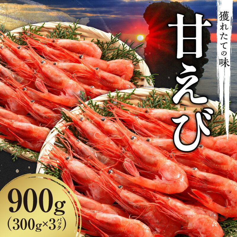 【ふるさと納税】【北海道余市町産】獲れたて 鮮度抜群！急速超低温冷凍 甘エビ900g ( 300g × 3パック ) 刺身用 急速冷凍 超低温冷凍 新鮮 獲れたて 鮮度抜群 海の宝石 お刺身 焼き甘エビ ボイル てんぷら フライ 甘海老 アマエビ プリプリ食感 北海道 余市町 送料無料