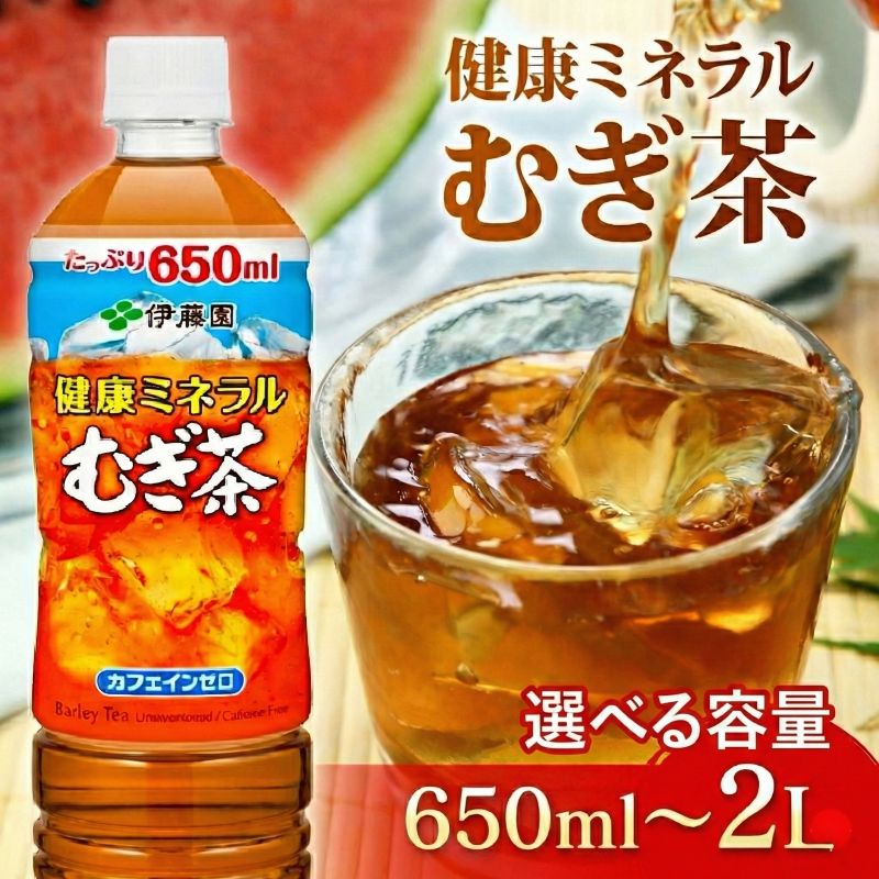 【ふるさと納税】 お茶 麦茶 伊藤園 健康ミネラル むぎ茶 650mL 1L 2L 定期便 選べる容量 カフェインゼロ 防災 備蓄 茶 ペットボトル 飲料 飲み物 定番 人気 おすすめ 送料無料 行事 差し入れ キャンプ 長期保存 ドリンク ノンカフェイン 熱中症対策 ケース 静岡県 牧之原市