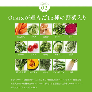 [訳あり] Oisix すごいフルーツと野菜ジュース (125ml×60本)｜オイシックス 野菜 ミックス 無塩 香料無添加 紙パック カートカン [0543]