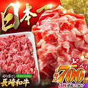 【ふるさと納税】【全3回定期便】長崎和牛 バラ・もも 切り落とし 計2.1kg (約700g×3回) 肉 お肉 牛肉 赤身 和牛 切り落とし バラ もも 東彼杵町/黒牛 [BBU009]