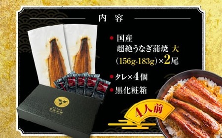 うなぎ蒲焼 大2尾 定期便3回 超絶 うなぎ