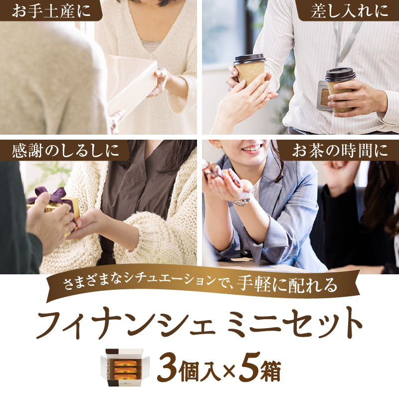 【着日指定できます!!】アンリ・シャルパンティエ『フィナンシェミニセット(3個入×5箱)』_H0030-012