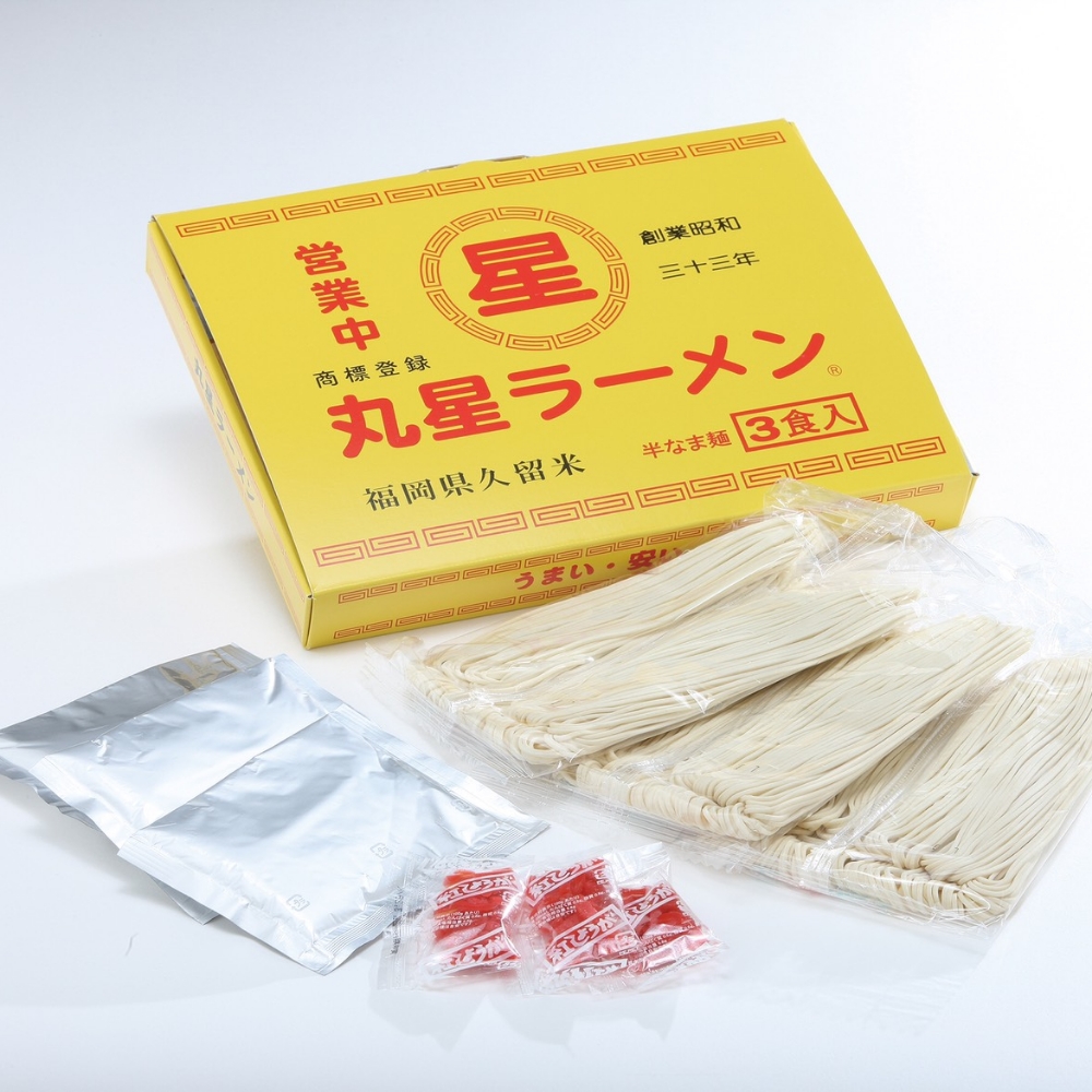 【豚骨ラーメン】丸星ラーメン久留米 6食 3食セット×2箱【株式会社木村食品】_AS1763-00