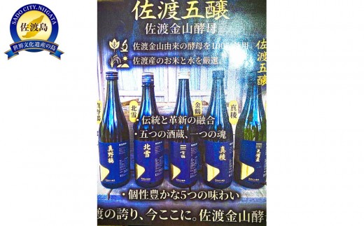 
                  【数量限定】佐渡五醸　＜佐渡金山酵母＞　720ml×5本
                