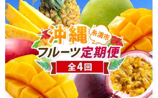 【定期便全4回】沖縄 フルーツ 定期便 4回 パッションフルーツ 沖縄産パイナップル パイン マンゴー キーツマンゴー フルーツ定期便 果物 パイナップル 沖縄マンゴー 沖縄 夏 旬 フルーツ くだもの 定期便 沖縄県 糸満市 【 先行予約 2026年 発送 】