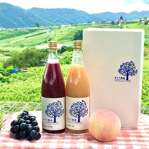 ぶどうジュース 桃ジュース 各720ml 計2本 山梨県産【牧丘の巨峰】＆【山梨の桃】ジュースセット【1124235】