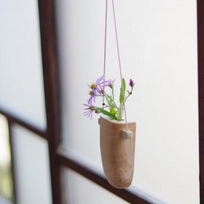 ふるさと納税 上松町 【家具木工山戸】つるすかき(吊るす花器)