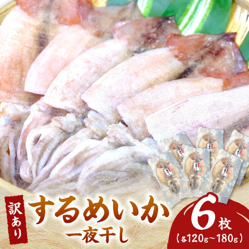 【ふるさと納税】【レビューCP対象】【訳あり】するめいか一夜干し（120g〜180gx6枚） 魚介類 いか するめいか 一夜干し 加工品 おつまみ 訳あり ふるさと納税 するめいか 【136_1837】