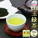 【ふるさと納税】特選 玉緑茶 100g×2本 合計200g 熊本県相良村産 緑茶 日本茶 お茶 茶葉 生田製茶 九州産 国産 送料無料