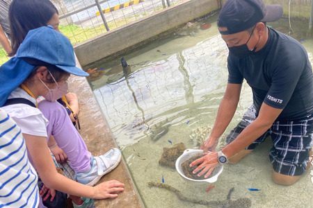 【体験】見て・触って・学べる！やんばるタッチプール＆飼育体験チケット（２名様）